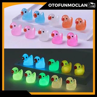 Phụ kiện trang trí ô tô mô hình thỏ và heo phát sáng dễ thương tem dán taplo nội thất Nội Thất