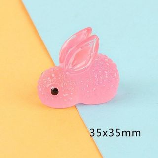 Phụ kiện trang trí ô tô mô hình thỏ và heo phát sáng dễ thương tem dán taplo nội thất Nội Thất