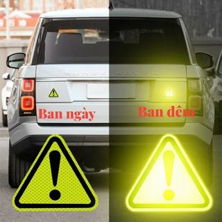 Miếng Dán Phản Quang Hình Tam Giác Cảnh Báo An Toàn Ban Đêm Dán Sau Ô TÔ Và Xe Máy [Giá Sốc]