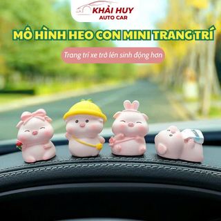 Mô Hình Heo Giả Đá Mini Trang Trí Taplo Ô Tô Dễ Thương Tiểu Cảnh, Bày Bàn Làm Việc, Bàn Học, Tủ Sách