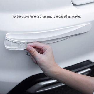 Bộ 2 Miếng Dán Carbon Siêu Dài Bảo Vệ Tấm Cản Trước Xe Ô Tô Chống Va Đập Trầy Xước Góc Xe-Mộc Lan