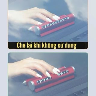 Bảng Ghi Số Điện Thoại Ô Tô 4in1 Bằng Kim Loại – Giá Đỡ Điện Thoại, Búa Phá Kính Thoát Hiểm, Bảng Số -Tặng Kèm Sáp Thơm