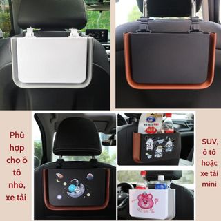 Khay Đựng Đồ Sau Ghế Ô Tô Thông Minh Kiêm Thùng Rác Mini Gấp Gọn Tiện Lợi Thiết Kế Bắt Mắt Độc Đáo khaihuyauto