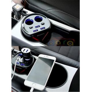 Hy-18 tẩu cốc hai nguồn ba cổng USB-bộ chia tẩu sạc thông minh cho ô tô