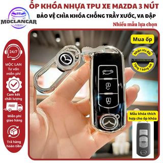 Bao Chìa Khoá Xe MAZDA 2, MAZDA 3, MAZDA 6, MAZDA CX5, CX8 Silicon Loại 3 Nút Bảo Vệ Khoá Xe