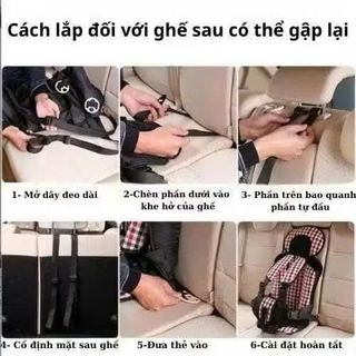 (Giá Sốc) Đai Ghế An Toàn Cho Bé 6 Tháng–12 Tuổi | Kiểu Dáng Gấu Ôm Dễ Thương | Bảo Vệ Bé Toàn Diện