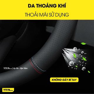 Bọc Vô Lăng Ô Tô Bằng Da Nappa Dáng Tròn SIZE 38cm Chất Liệu Da PU Phối Carbon Cao Cấp MIX Logo Hãng Xe ô Tô