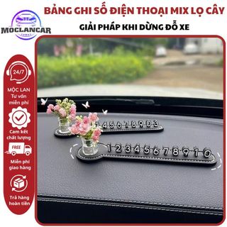 Bảng Ghi Số Điện Thoại Mix Lọ Hoa Dễ Thương Dể Taplo Ô Tô, Hiển Thị Số Gọi Khi Đậu Xe, Dễ Thương