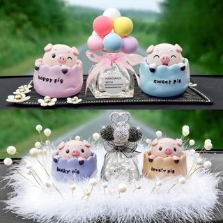 Heo Happy Pig,Lucly Pig,Sweet Pig, Lovely Pig Lò Xo Lắc Lư Trang Trí Taplo Ô Tô Quà Tặng Dễ Thương