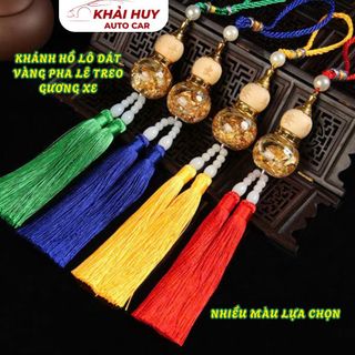 Khánh Hồ Lô Pha Lê Dát Vàng Treo Gương Xe Hơi Phong Thủy , Trang Trí Nội Thất Xe khaihuyauto