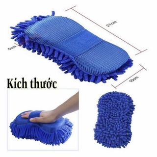 Găng Tay Rửa Xe Bọt Biển Cao Cấp Có Quai Cầm – Mút Rửa Xe 2 Mặt Siêu Thấm Hút, Không Trầy Xước Sơn