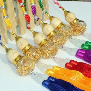 Khánh Hồ Lô Pha Lê Dát Vàng Treo Gương Xe Hơi Phong Thủy , Trang Trí Nội Thất Xe khaihuyauto