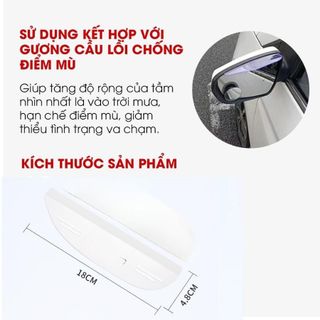 Bộ 2 Miếng Dán Vè Che Mưa Gương Chiếu Hậu - Vè Che Mưa Chống Nước Hiệu Quả