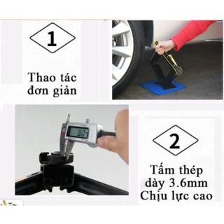 Bộ Kích Gầm Ô Tô, Kích Thay Lốp Cho Xe Hơi Có Đòn Bẩy Nâng Gầm Dễ Dàng Trọng Tải 3 Tấn Khải Huy Auto