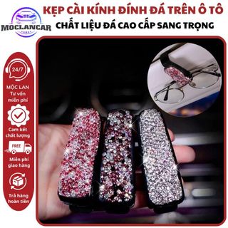 [sẵn Kho] Kẹp cài kính trên xe ô tô chất liệu đính đá cao cấp trên ô tô