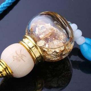 Khánh Hồ Lô Pha Lê Dát Vàng Treo Gương Xe Hơi Phong Thủy , Trang Trí Nội Thất Xe khaihuyauto