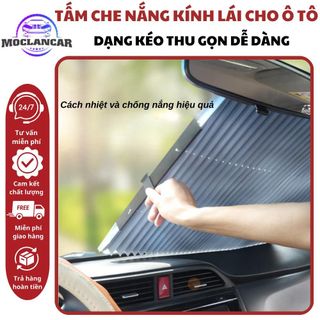 Rèm Chắn Nắng Kính Lái Xe Ô Tô Cách Nhiệt Dạng Kéo ,Tấm Che Nắng Ô Tô Tráng Bạc, Rèm Xếp Ly