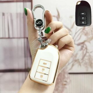 Ốp Bọc Chìa Khóa Xe Hơi TPU Sang Trọng Dành Cho Xe Toyota Vios Yaris 3Nút 2015-2022