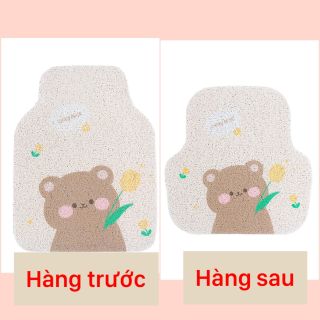 Thảm Lót Sàn Ô Tô Đế Nhựa Dẻo Có Gai Chống Trơn Trượt Họa Tiết Hoạt Hình Đáng Yêu Nội Thất Phụ Tùng