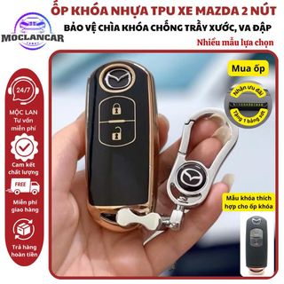Ốp TPU Dẻo, Ốp Khóa Xe Dòng Xe MAZDA CX5, CX8, MAZDA 2, MAZDA 3, MAZDA 6, Loại 2 Nút Bấm Bảo Vệ Khoá