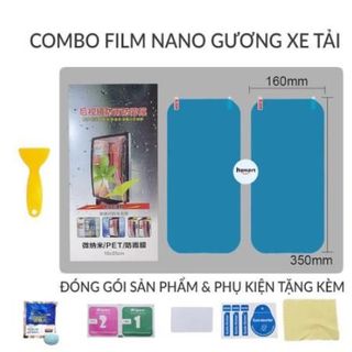 Miếng dán chống nước gương kính ô tô bộ 4 miếng, miếng dán chống bám nước gương chiếu hậu nano tiện dụng loại 1