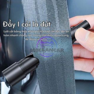 Búa Thoát Hiểm Phá Kính Ô Tô 4 Trong 1 Kiêm Bảng Số Điện Thoại, Đèn Pin Chiếu Sáng Và Dao Cắt Nhỏ Gọn
