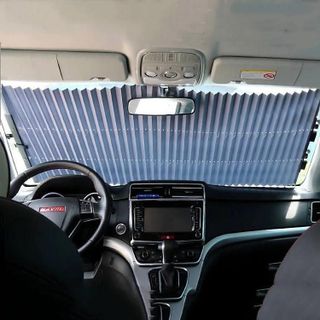 Rèm Chắn Nắng Kính Lái Xe Ô Tô Cách Nhiệt Dạng Kéo ,Tấm Che Nắng Ô Tô Tráng Bạc, Rèm Xếp Ly