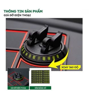Thảm AROMA Kèm Giá Đỡ Điện Thoại Chống Trượt Xoay 360°–Tặng Kèm Sáp Thơm,Đế Silicon Chống Trượt Đa Năng