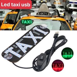 Đèn Led TAXI Màu Xanh Lá , Đèn Báo Chữ TAXI Gắn Kính Lái Ô Tô, Led Chữ TAXI Gắn Kính Lái khaihuyauto