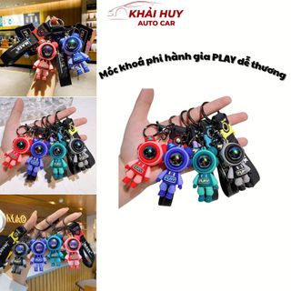 Móc Khóa Xe Máy Ô Tô Cute Phi Hành Gia PLAY Hình Gấu Hoạt Hình Dễ Thương Sáng Tạo Siêu Ngầu khaihuyauto
