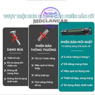 Búa Thoát Hiểm Phá Kính Ô Tô 4 Trong 1 Kiêm Bảng Số Điện Thoại, Đèn Pin Chiếu Sáng Và Dao Cắt Nhỏ Gọn