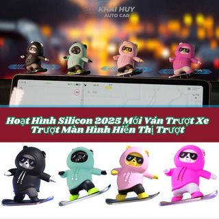 Hoạt Hình Silicon Mới Ván Trượt Xe Trượt Màn Hình Hiển Thị Trượt Đồ Trang Trí Dễ Thương Trên Ô Tô