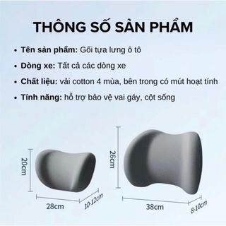 (G03) Gối Đầu Tựa Lưng Ô Tô Cao Su Non Awesome - Sang Trọng Thiết Kế Công Thái Học Thoái Mái Khi Lái Xe Đệm Tựa Đầu Đệm Tựa Đầu