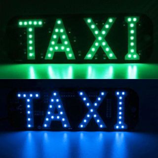 Đèn Led TAXI Màu Xanh Lá , Đèn Báo Chữ TAXI Gắn Kính Lái Ô Tô, Led Chữ TAXI Gắn Kính Lái khaihuyauto