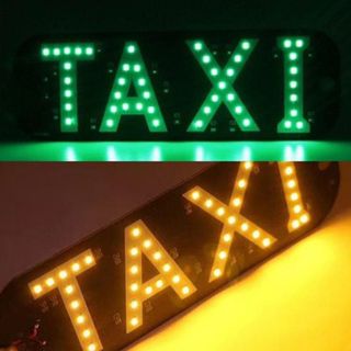 Đèn Led TAXI Màu Xanh Lá , Đèn Báo Chữ TAXI Gắn Kính Lái Ô Tô, Led Chữ TAXI Gắn Kính Lái khaihuyauto