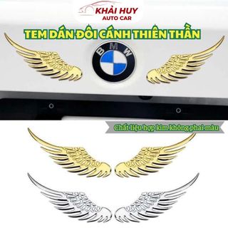 Đôi Cánh Thiên Thần Gắn Logo Xe Hơi Trang Trí Chất Liệu Hợp Kim - Trang Trí Xe Hơi chở Nên Đẳng Cấp
