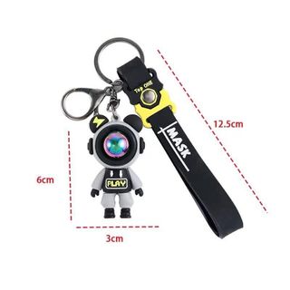 Móc Khóa Xe Máy Ô Tô Cute Phi Hành Gia PLAY Hình Gấu Hoạt Hình Dễ Thương Sáng Tạo Siêu Ngầu khaihuyauto