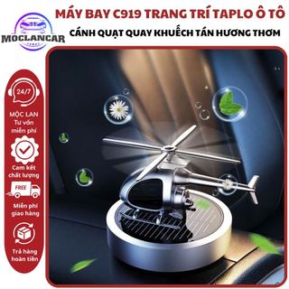 Máy Bay Trang Trí Taplo Xe Hơi Bàn Làm Việc Chạy Bằng Năng Lượng Mặt Trời Kèm Tinh Dầu Nước Hoa Ô Tô Phun Sương Xông Tinh Dầu