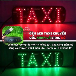 Đèn Led TAXI Màu Xanh Lá , Đèn Báo Chữ TAXI Gắn Kính Lái Ô Tô, Led Chữ TAXI Gắn Kính Lái khaihuyauto