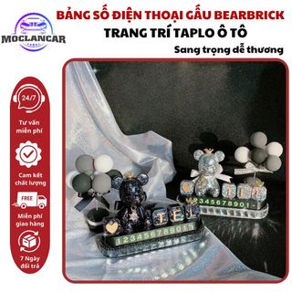 Bảng Số Điện Thoại Dừng Đỗ Gấu Bearbrick Dễ Thương Cao Cấp Trang Trí Taplo - Moclancar