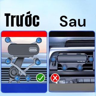 Giá Đỡ Điện Thoại Ô Tô The One Pro LITTLE OME 6 - Kẹp Cửa Gió Điều Hòa Xoay 360 Độ, Không Vướng Cửa Gió Điều Hòa Cao Cấp Phụ Tùng
