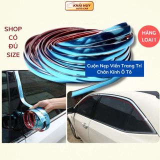 Cuộn Nẹp Viền Trang Trí Chân Kính Ô Tô Mạ Crom Khổ 1cm,2cm,3cm ... khaihuyauto