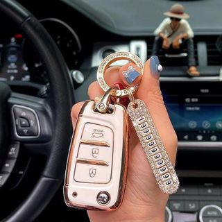 Ốp Khoá TPU Kèm Móc Khoá Xe Ô Tô Hyundai Accent Base Số Sàn [Bản Có Chìa]-Mộc Lan Car
