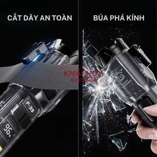 [F35 8in1 Mới] Đèn Pin F35 LED Laser 6 Chế Độ Sáng, Còi Báo Động, Phá Kính, Cắt Dây An Toàn, Kháng Nước,Zoom Xa,Sạc USB