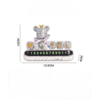 Bảng Số Điện Thoại Dừng Đỗ Gấu Bearbrick Dễ Thương Cao Cấp Trang Trí Taplo - Moclancar