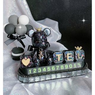 Bảng Số Điện Thoại Dừng Đỗ Gấu Bearbrick Dễ Thương Cao Cấp Trang Trí Taplo - Moclancar