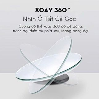 Bộ 2 Gương Cầu Lồi Xoay 360 Độ Không Viền Xóa Điểm Mù Gương Chiếu Hậu Ô Tô Hộp Đỏ khaihuyauto