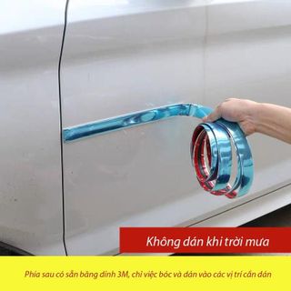 Cuộn Nẹp Viền Trang Trí Chân Kính Ô Tô Mạ Crom Khổ 1cm,2cm,3cm ... khaihuyauto