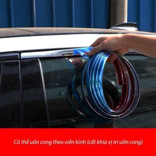Cuộn Nẹp Viền Trang Trí Chân Kính Ô Tô Mạ Crom Khổ 1cm,2cm,3cm ... khaihuyauto