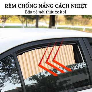 Bộ 4 Rèm Che Nắng Xe Ô Tô Chất Liệu Vải Cao Cấp, Gắn Nam Châm Thông Minh